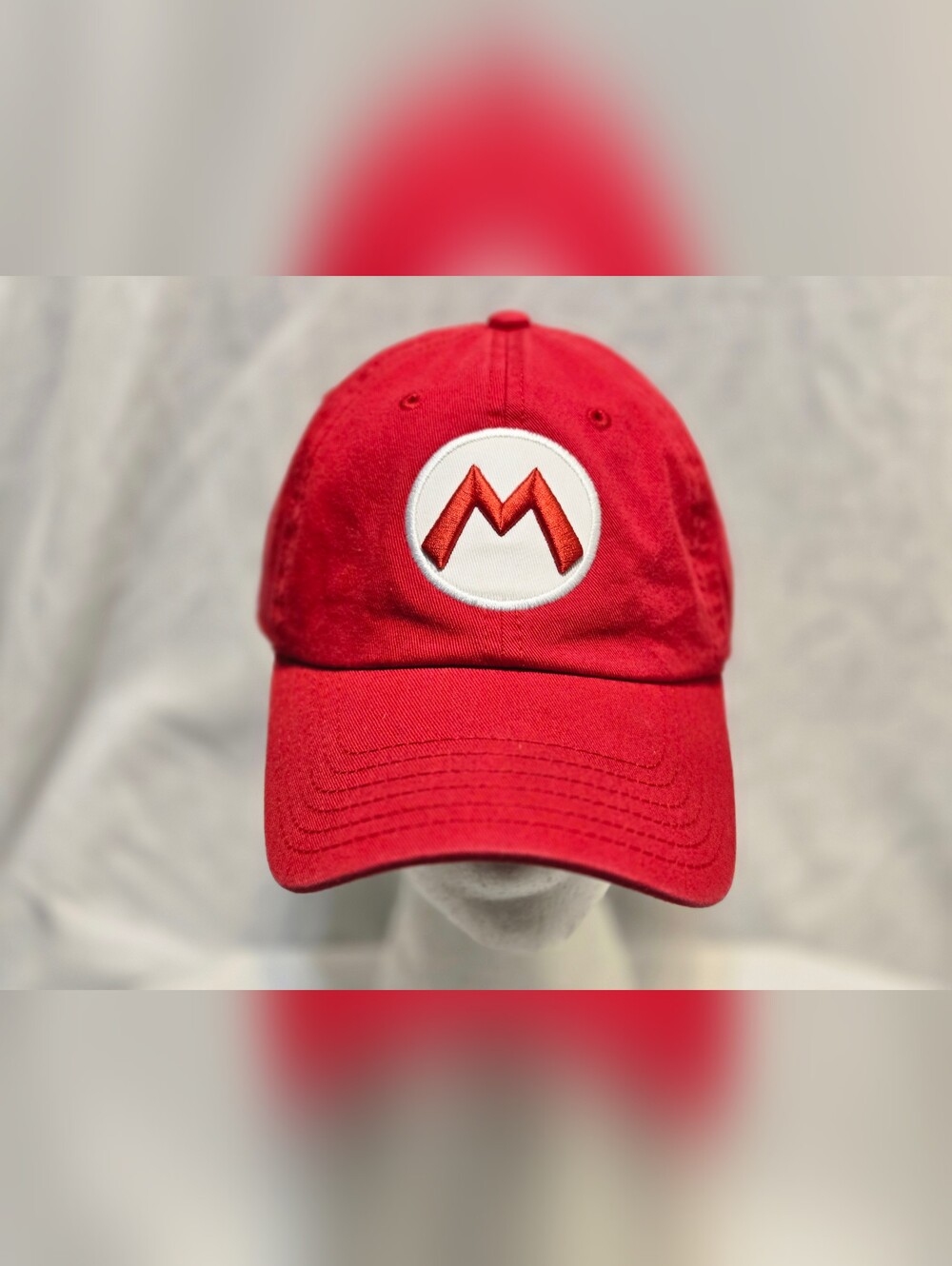 Nintendo Themed Super Mario Bros Strap-Back Cap (Mario Logo Red Hat)